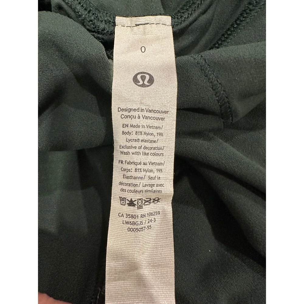 Lululemon Align High-Rise Crop Leggings Legacy Green Nulu LW6BGJS Size 0
